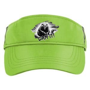 Angry Beaver Funny Dam It Adult Drive Performance Visor