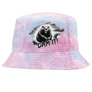 Angry Beaver Funny Dam It Tie-Dyed Bucket Hat