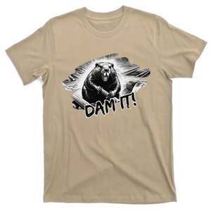 Angry Beaver Funny Dam It T-Shirt