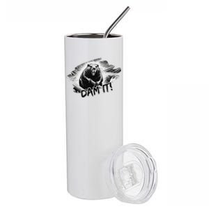 Angry Beaver Funny Dam It Stainless Steel Tumbler