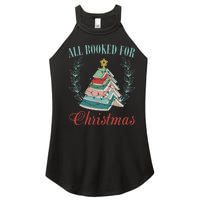 All Booked For Christmas Reading Pine Trees Wreath Lights Women's Perfect Tri Rocker Tank