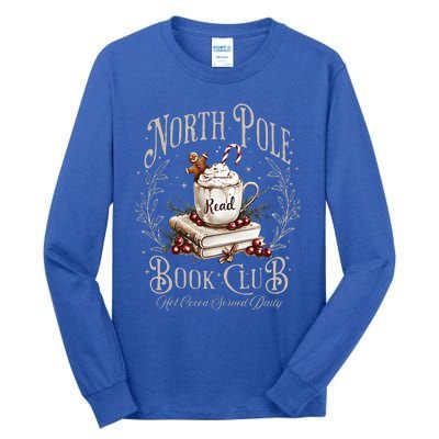 All Booked For Christmas Coquette Xmas Book Club Tall Long Sleeve T-Shirt