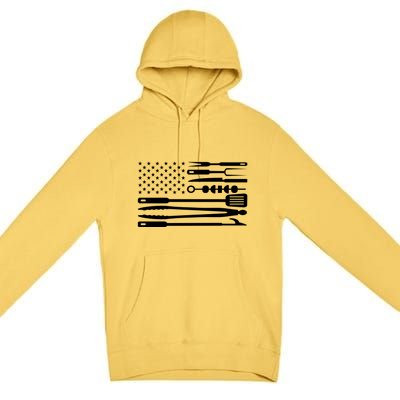 American BBQ Flag Premium Pullover Hoodie