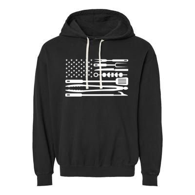 American BBQ Flag Garment-Dyed Fleece Hoodie