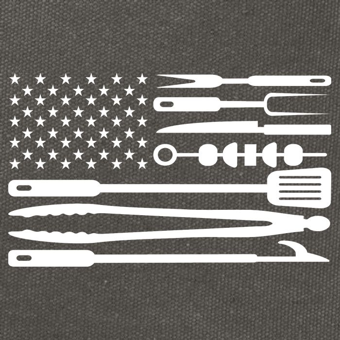 American BBQ Flag Cotton Canvas Backpack