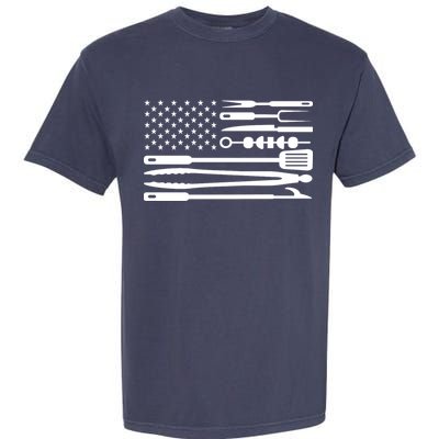 American BBQ Flag Garment-Dyed Heavyweight T-Shirt