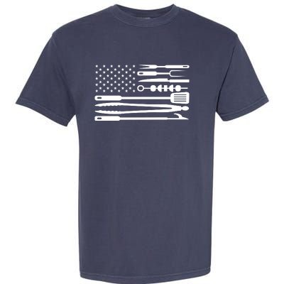 American BBQ Flag Garment-Dyed Heavyweight T-Shirt