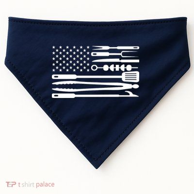 American BBQ Flag USA-Made Doggie Bandana