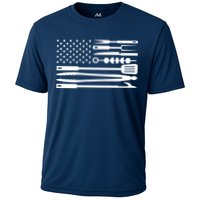 American BBQ Flag Cooling Performance Crew T-Shirt