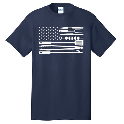 American BBQ Flag Tall T-Shirt