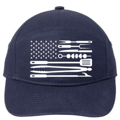 American BBQ Flag 7-Panel Snapback Hat