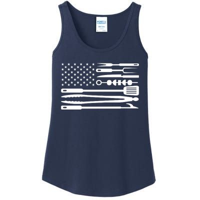 American BBQ Flag Ladies Essential Tank