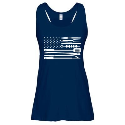 American BBQ Flag Ladies Essential Flowy Tank