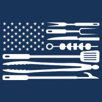 American BBQ Flag Poster