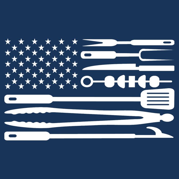 American BBQ Flag Poster