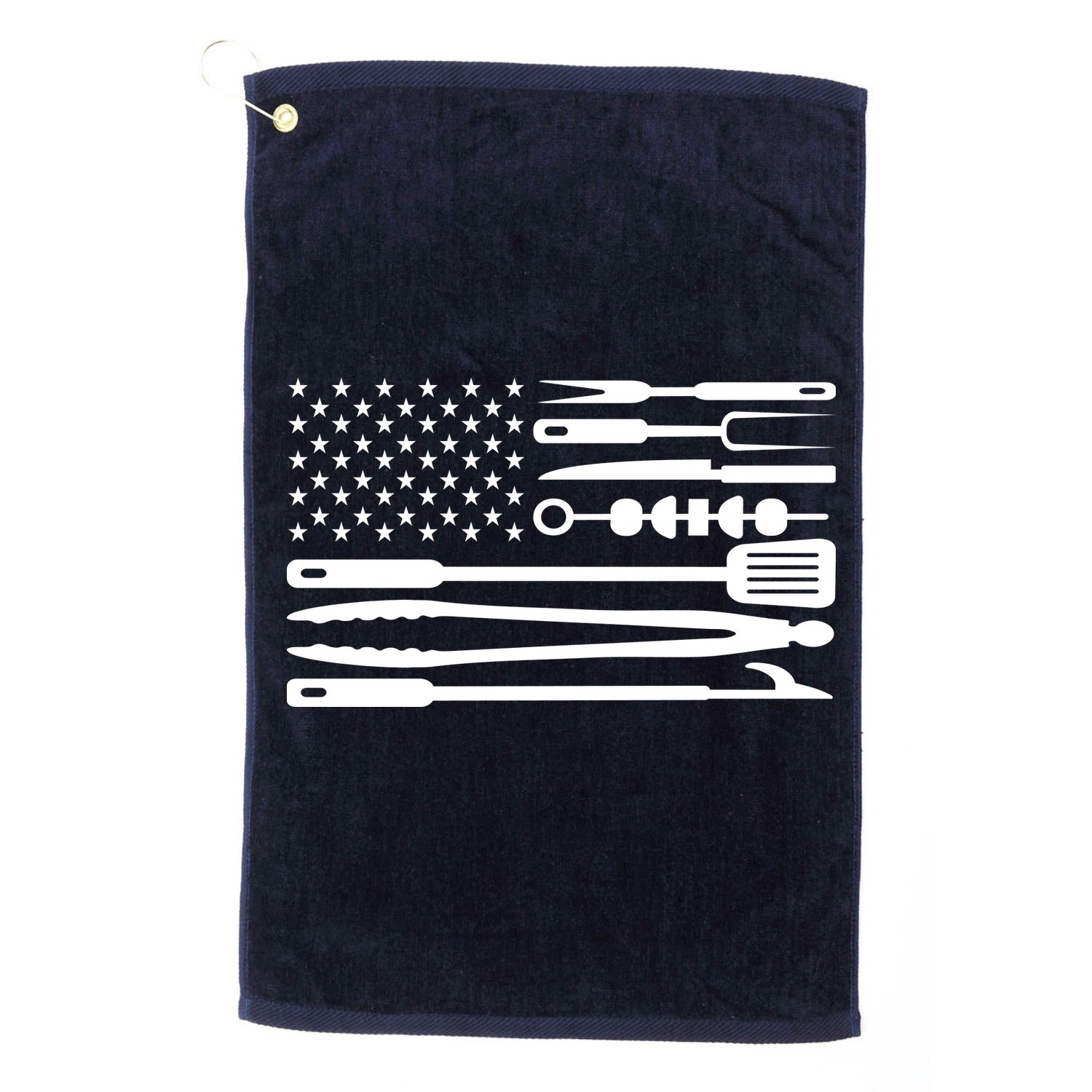 American BBQ Flag Golf Towel