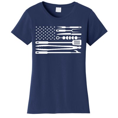 American BBQ Flag Women's T-Shirt