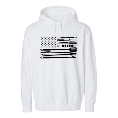 American BBQ Flag Garment-Dyed Fleece Hoodie