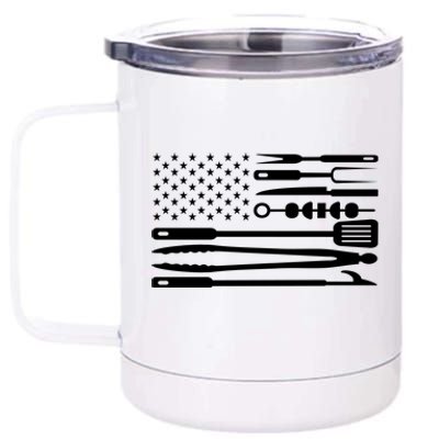 American BBQ Flag 12 oz Stainless Steel Tumbler Cup