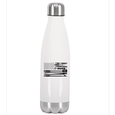 American BBQ Flag Stainless Steel Insulated Water Bottle