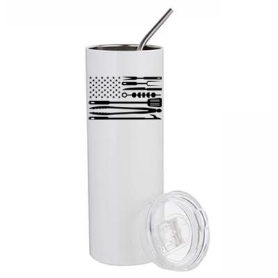 American BBQ Flag Stainless Steel Tumbler