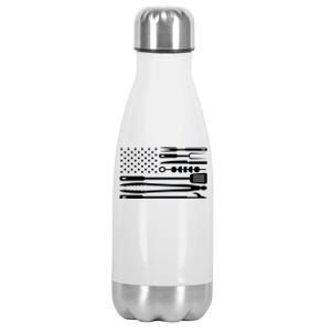 American BBQ Flag Stainless Steel Insulated Water Bottle