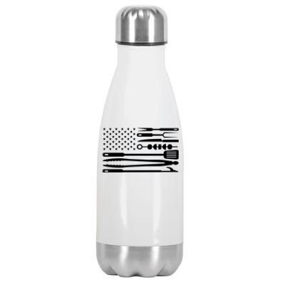 American BBQ Flag Stainless Steel Insulated Water Bottle