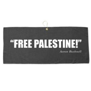 Aaron Bushnell Free Palestine Large Microfiber Waffle Golf Towel