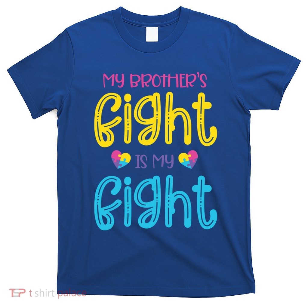 Autism Brothers Fight Autism Ribbon Awareness Month Gift T-Shirt