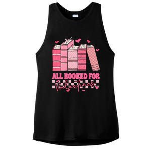 All Booked For Valentines Day Teachers Book Lovers Librarian Ladies PosiCharge Tri-Blend Wicking Tank