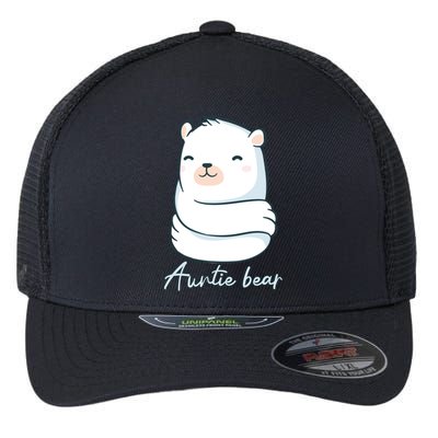 Auntie Bear Family Auntie Funny Gift For The Blessed Aunt Life Funny Gift Flexfit Unipanel Trucker Cap