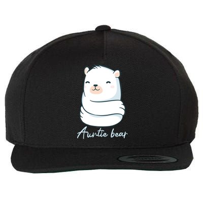 Auntie Bear Family Auntie Funny Gift For The Blessed Aunt Life Funny Gift Wool Snapback Cap