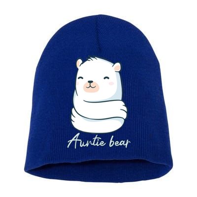 Auntie Bear Family Auntie Funny Gift For The Blessed Aunt Life Funny Gift Short Acrylic Beanie