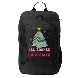 All Booked For Christmas Pine Tree Funny Xmas City Backpack