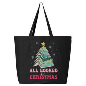 All Booked For Christmas Pine Tree Funny Xmas 25L Jumbo Tote