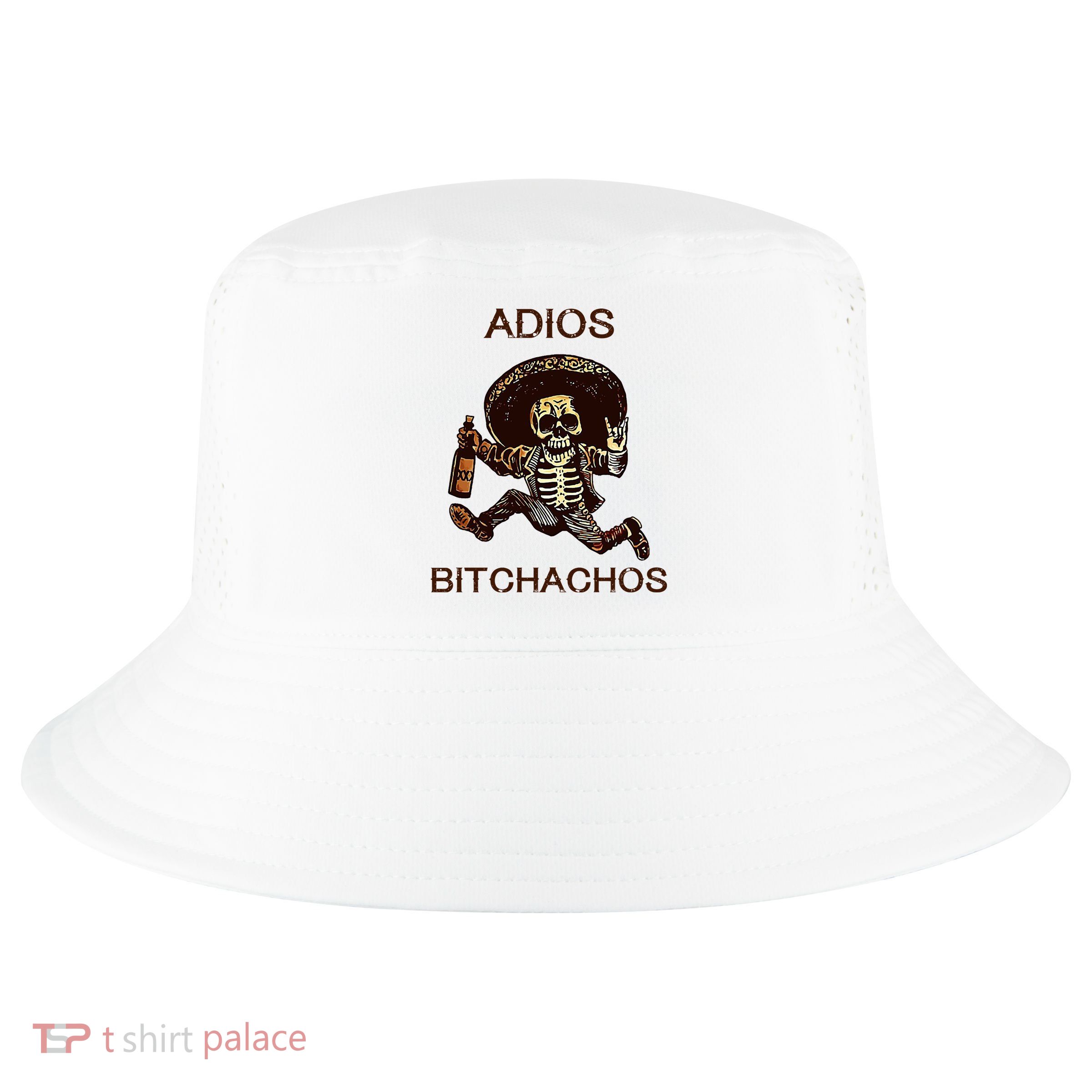 Adios Bichachos Funny Skull Cool Comfort Performance Bucket Hat