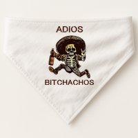 Adios Bichachos Funny Skull USA-Made Doggie Bandana