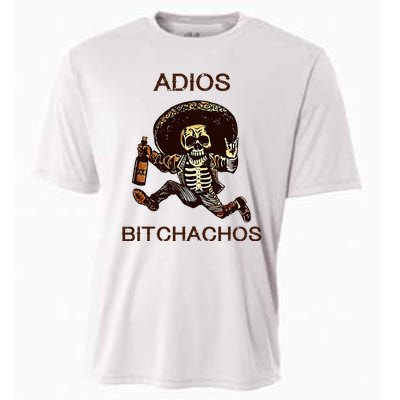 Adios Bichachos Funny Skull Cooling Performance Crew T-Shirt