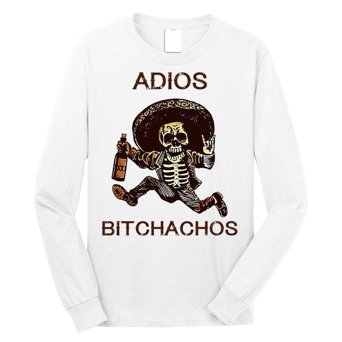 Adios Bichachos Funny Skull Long Sleeve Shirt