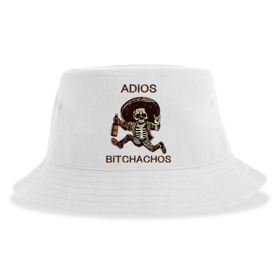 Adios Bichachos Funny Skull Sustainable Bucket Hat