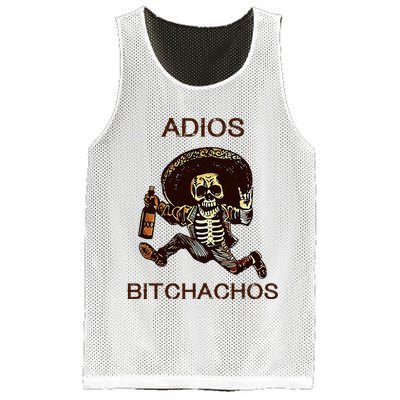 Adios Bichachos Funny Skull Mesh Reversible Basketball Jersey Tank