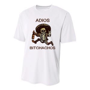 Adios Bichachos Funny Skull Youth Performance Sprint T-Shirt