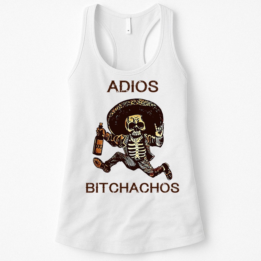 Adios Bichachos Funny Skull Womens Tank Top