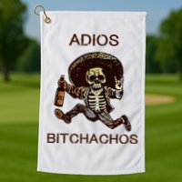 Adios Bichachos Funny Skull Golf Towel