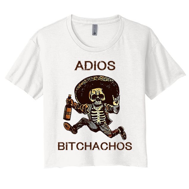 Adios Bichachos Funny Skull Crop Top