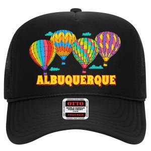 Albuquerque Balloon Festival New Mexico Fiesta High Crown Mesh Back Trucker Hat