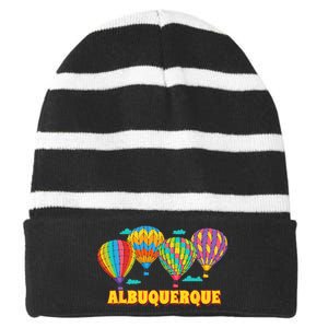 Albuquerque Balloon Festival New Mexico Fiesta Striped Beanie with Solid Band