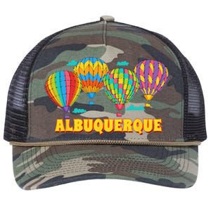 Albuquerque Balloon Festival New Mexico Fiesta Retro Rope Trucker Hat Cap