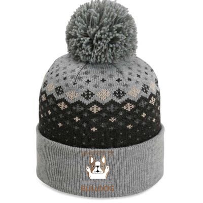 Adopted By French Bulldog The Baniff Cuffed Pom Beanie