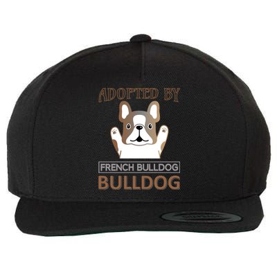 Adopted By French Bulldog Wool Snapback Cap